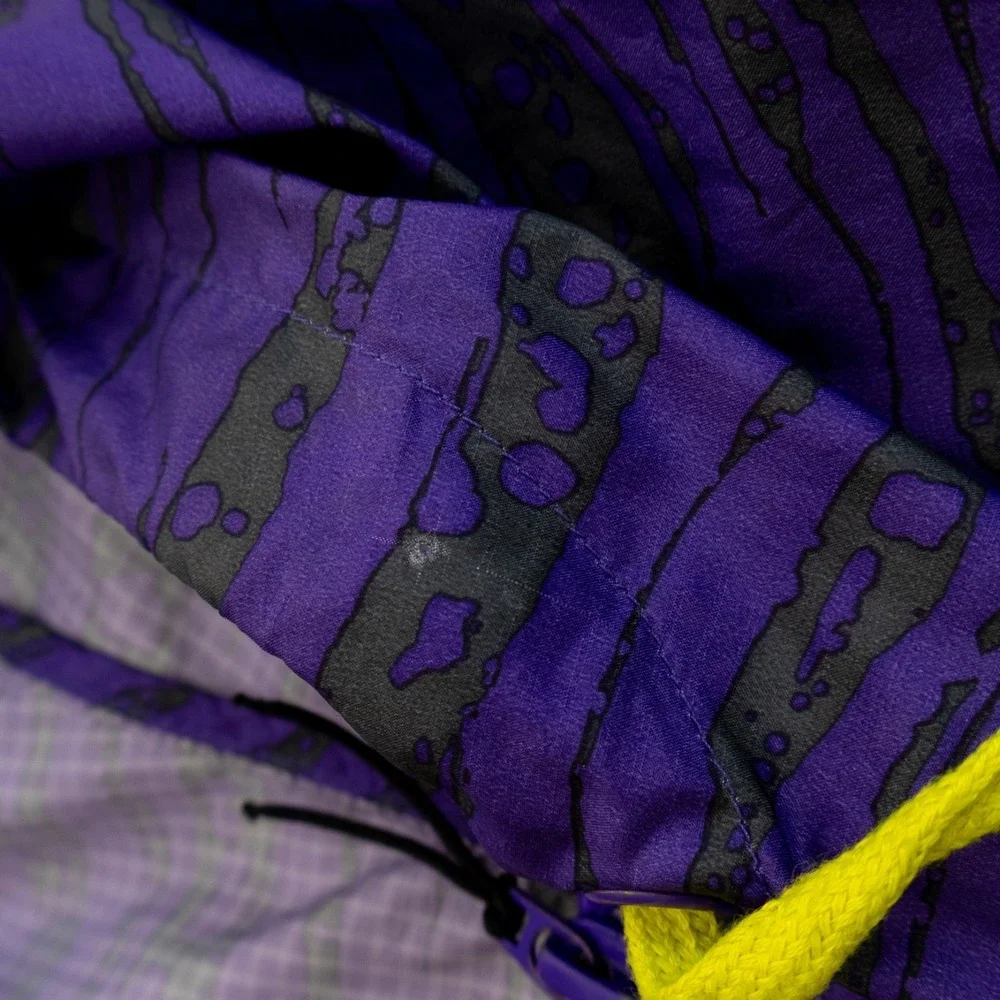 Nike Windbreaker Jacket‎ Vintage Colorblock Purple Yellow Hooded Zip S Retro Y2K